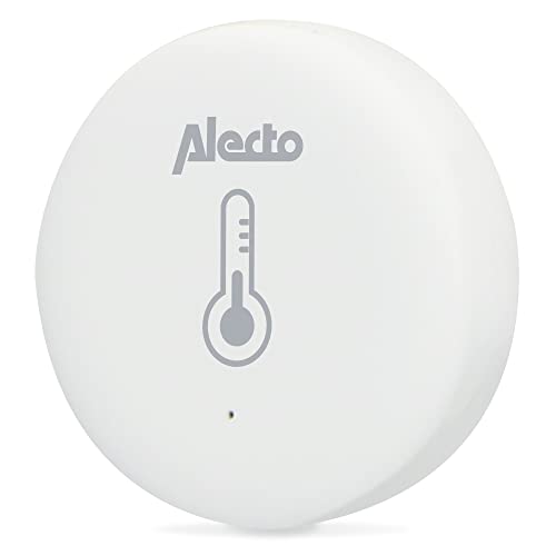 Alecto SMART-TEMPT10 Zigbee Temperatur- und Feuchtigkeitssensor - benötigt Bridge/Gateway - 30 Monate Batterielaufzeit - Tuya - Smart Life App - weiß von Alecto