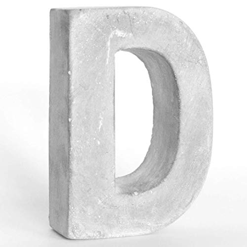 Alenio Individuelle Beton Steinguss Deko Buchstaben Ihr Name in 3D Zement Home DIY Schriftzug Love Dekobuchstaben H15cm (D) von Alenio