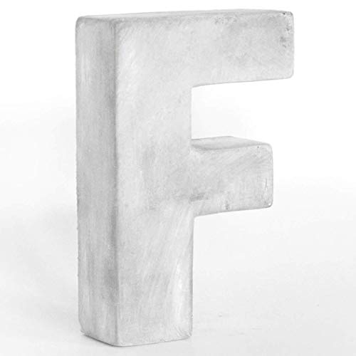 Alenio Individuelle Beton Deko Buchstaben Ihr Name in 3D Zement Home DIY Schriftzug Love Wohnzimmer Dekobuchstaben H15cm (F) von Alenio