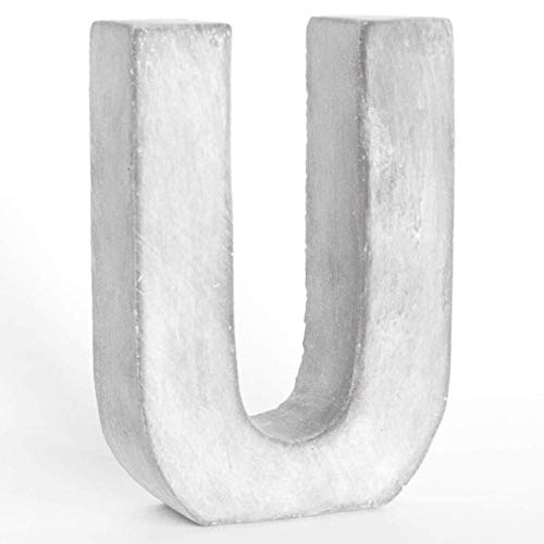 Alenio Individuelle Beton Wohnzimmer Deko Buchstaben Ihr Name in 3D Zement Home DIY Schriftzug Love Dekobuchstaben H15cm (U) von Alenio