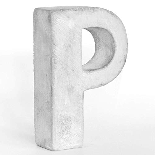 Alenio Individuelle Beton Steinguss Deko Buchstaben Ihr Name in 3D Zement Home DIY Schriftzug Love Dekobuchstaben H15cm (P) von Alenio