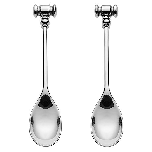 Alessi Dressed-2 Eierlöffel im Geschenk Set, Gusseisen, Edelstahl, 2 TLG, 2-Einheiten von Alessi