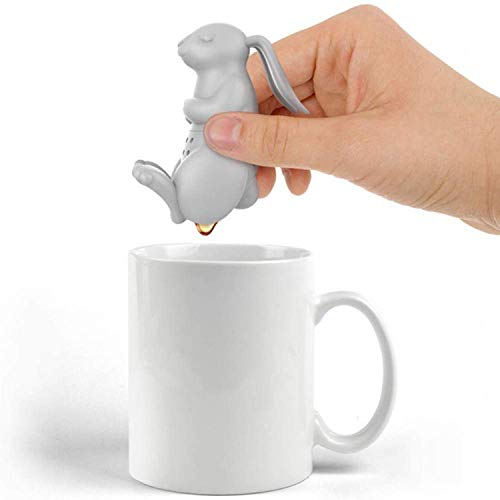 Alihoo Tee Infuser, 2-Stück Silikon teesieb teeei teefilter Tea Infuser teekugel, teefilter (2St.Hase) von Alihoo