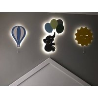 4Er Set Kinderzimmer Wandleuchte, Elefant Luftballonlampe, Nachtlicht, Luftballon Sonnenlicht, Deko Geschenk von AlishPlace