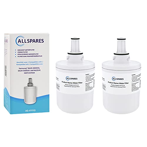 AllSpares Wasserfilter (2x) für Kühlschrank geeignet für Samsung Aqua Pure Plus DA29-00003G / HAFIN1 / DA29-00003F / HAFIN2 von AllSpares