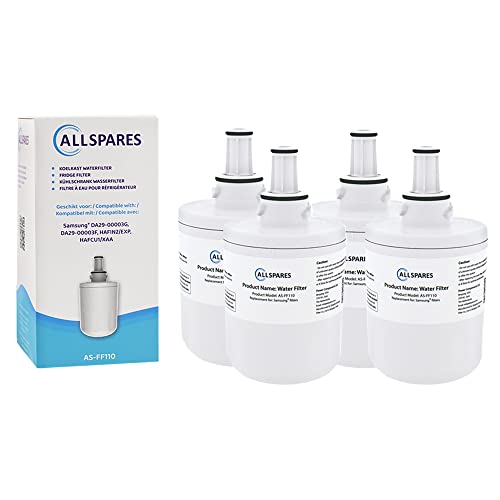 AllSpares Wasserfilter (4x) für Kühlschrank geeignet für Samsung Aqua Pure Plus DA29-00003G / HAFIN1 / DA29-00003F / HAFIN2 von AllSpares
