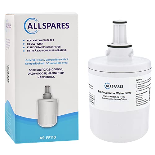 AllSpares Wasserfilter für Kühlschrank geeignet für Samsung Aqua Pure Plus DA29-00003G / HAFIN1 DA29-00003F / HAFIN2 von AllSpares