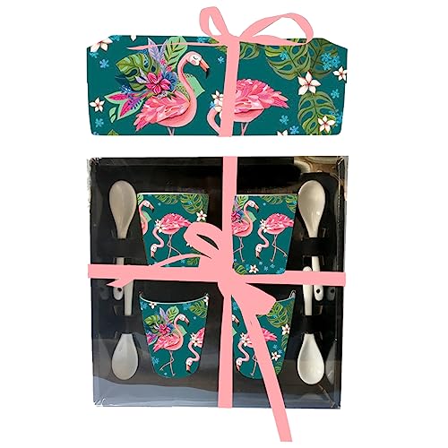 Allen Designs - Set 4 Tassen mit Flamingo-Cuilenen von Allen Designs