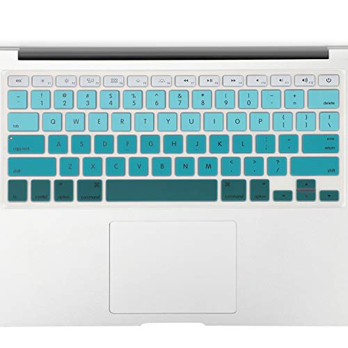 Allinside Green Ombre Tastaturabdeckung für MacBook Pro 13 Zoll / 15 Zoll / 17 Zoll (2015 oder ältere Version), MacBook Air 13 Zoll A1369/A1466, ältere iMac Wireless Keyboard MC184LL/B von Allinside