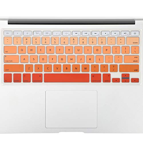 Allinside Orange Ombre Tastaturabdeckung für MacBook Pro 13 Zoll / 15 Zoll / 17 Zoll (2015 oder ältere Version), MacBook Air 13 Zoll A1369/A1466, ältere iMac Wireless Keyboard MC184LL/B von Allinside