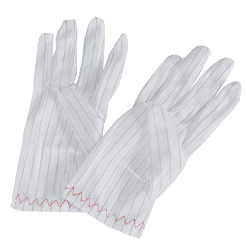 Allpax ESD Handschuhe Polyester Gr. L - 1 Paar - Weiss gestreift von Allpax