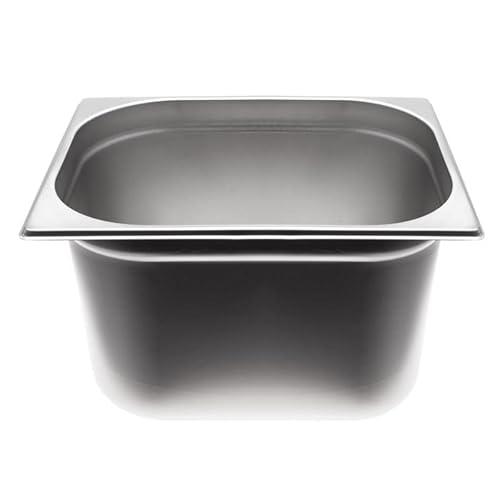 GN Behälter 1/2 Edelstahl - Höhe 200 mm - 12,5 Liter - Hitzebeständig bis 300°C - geeignet für Chafing Dish, Bain Marie, Saladette von Allpax
