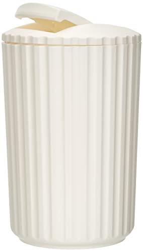 Allstar Schwingdeckeleimer Minas Weiß - Kosmetikeimer Fassungsvermögen: 3 l, Polypropylen, 15 x 25 x 15 cm, Weiß von ALLSTAR