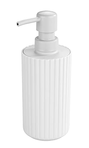Allstar Seifenspender Minas Weiß - Flüssigseifen-Spender, Spülmittel-Spender Fassungsvermögen: 0.28 l, Polypropylen, 7 x 18 x 7 cm, Weiß von Allstar