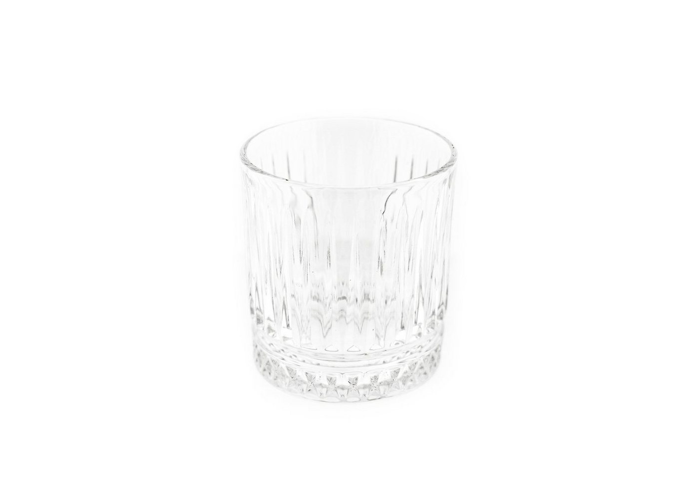 Almina Glas Elisa 6 Teiliger Trinkgläser-Set aus Glas mit Riffle Design 240 ml von Almina