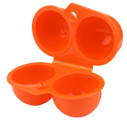 2 Stücke Tragbarer Eierhalter Eierkarton Eierclip für Küche Outdoor Camping Picknick (Orange) von Alomejor
