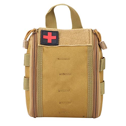 Notfalltasche Tragbare Erste-Hilfe-Tasche für Rettungszwecke mit zwei Reißverschlüssen von Alomejor