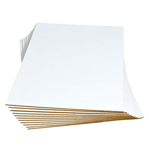 Hartfaserplatte HDF-Platte einseitig weiß 2,5mm dicke basteln Holz malen, werken, Modellbau (Breite 40 cm, Länge 120 cm) von Alsino