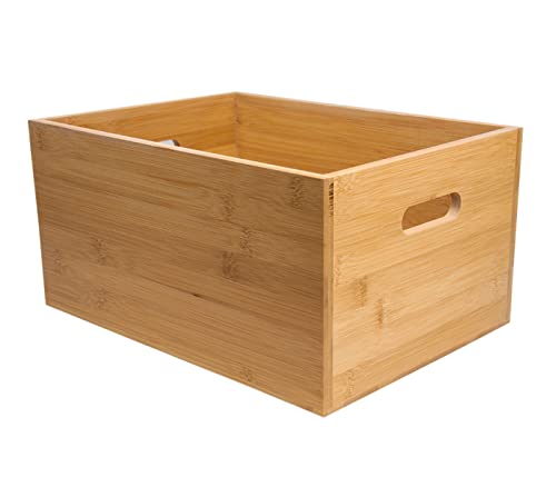 Holz-Kiste aus Bambus personalisiert Aufbewahrungsbox & Geschenkkiste - Deko Geschenkbox, HB-001 H von Alsino