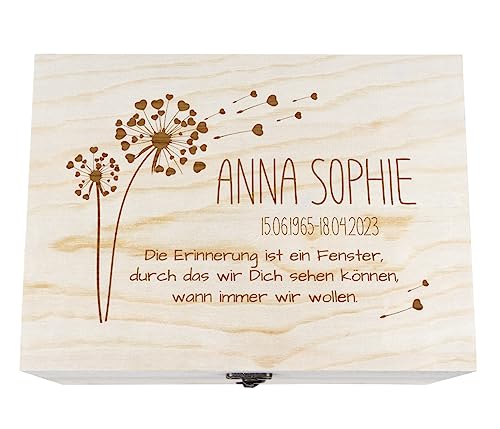 Alsino Persönliche Trauerbox für Sternenkinder & Verwandte - Handgefertigte Erinnerungsbox mit Individualisiertem Namen, Liebevolles Andenken, Größe wählen:15x10x7 cm von Alsino