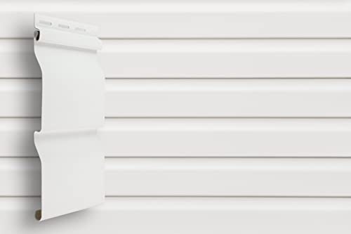 Kunststoffpaneele Weiß RAL 9010 Fassadenpaneele Fassadenverkleidung Giebelverkleidung Holzoptik Hausverkleidung Chaletverkleidung (Musterstück T01 Weiß) von Alta Profil