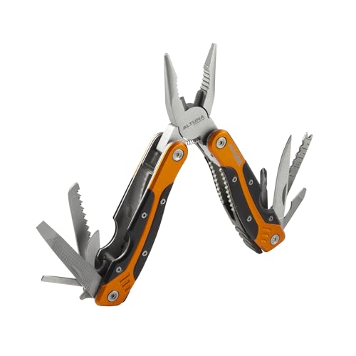 Professionelles Multi-Tool - Modell 8460-16 in 1 Multi-Tool-Messer - Inklusive Schutzhülle - Schwarz und Orange - Zubehör und Wartung - Altuna von Altuna