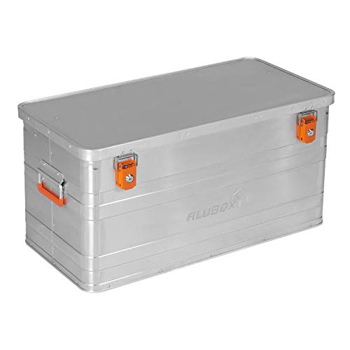 ALUBOX B90 - Aluminium Transportbox 90 Liter Alukiste mit Gummidichtung - Inhalt vor Staub und Spritzwasser geschützt, abschließbar von ALUBOX