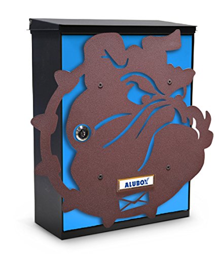 Alubox Buldog Postkasten Mia mit Tür, mehrfarbig von Alubox