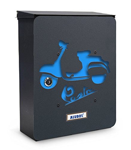 Alubox Motoretta Briefkasten Mia mit Tür, mehrfarbig von Alubox