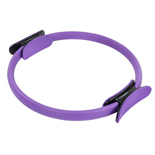 Alvinlite Pilates Ring Magic Fitness Circle Trainingsgerät mit Doppelgriff zum Straffen, Formen der Oberschenkel, Verbessern der Kernkraft, 5676 Lila Typ Fitness von Alvinlite