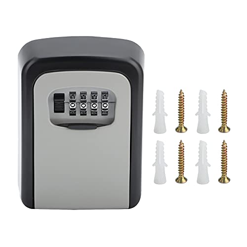 Alvinlite Schlüsselschlossbox für die Wandmontage mit 4-stelliger Kombination Sicherheitsschlossbox Sicherheits-Aufbewahrungsbox-Organizer von Alvinlite
