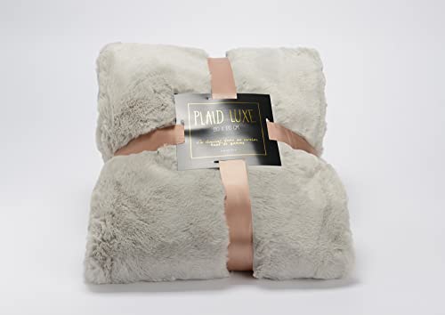Amadeus - Luxuriöse Decke in Hellgrau, 170 x 240 cm, waschbar bei 30 °C, Nicht im Trockner trocknen, Nicht bügeln von Amadeus
