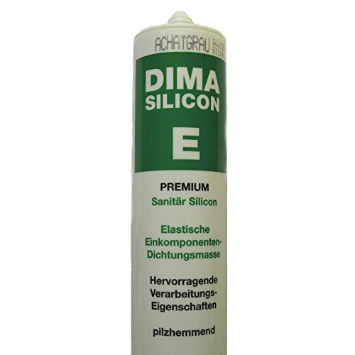 Silikon Premium Zementgrau Profi-Silicon pilzhemmend gegen Schimmel Kartusche 310ml Abdichtung Fliesen Sanitär von Amafino
