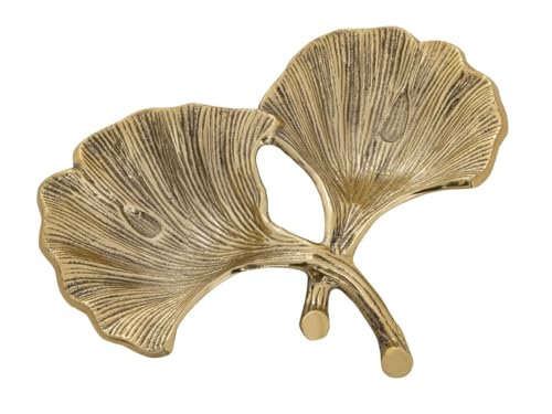 Amago home Dekoschale Schale Aluminium Ginkgo 2 Blatt Blattschale Farbe gold von Amago home