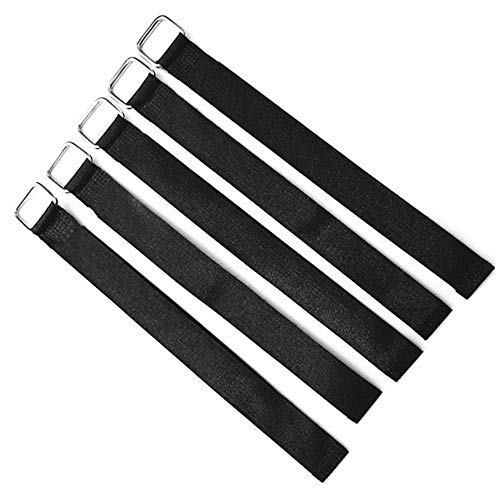 20 Stück 2 * 40cm wiederverwendbare Klettkabelbinder Seilklett klettband mit Klettverschluss und Schnalle für Kabelmanagement (schwarz) von Amasawa