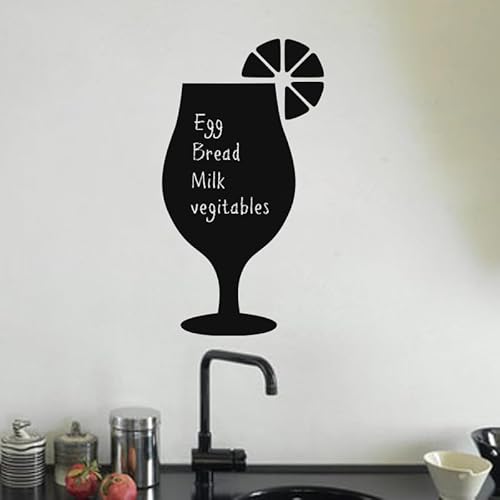 Aufkleber aus Schiefer, Tafel, selbstklebend, abwischbar, Cocktail-Design, 115 x 70 cm von Ambiance Sticker