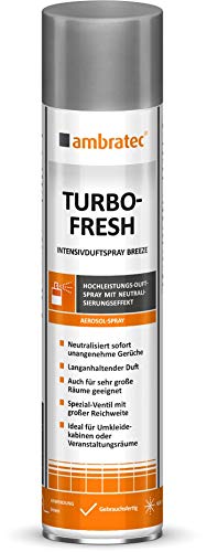 Ambratec Turbo-Fresh 600 ml Breeze hochwirksames Intensivspray zur sofortigen Neutralisierung unangenehmer Gerüche 1 Sekunde sprühen reicht für 200 m³ von Ambratec