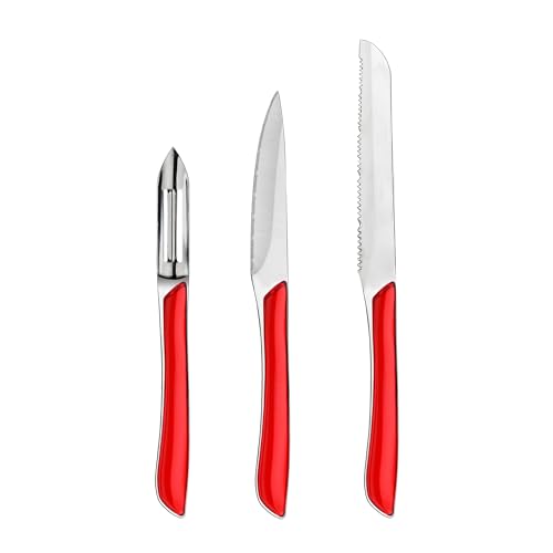 Amefa - Eclat – Messerset Rot: Office, Schäler, kleines Gemüse von Amefa