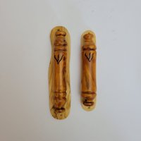 Ein Paar Mezuzah Etuis Handgefertigtes Unikat Aus Holz von AmikamWoodArt