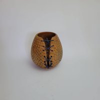 Handgedrehte Eichenkorsett Vase, Obstschale, Weihnachtsgeschenk von AmikamWoodArt