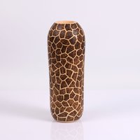 Sapota Holz Dekorative Vase Mit Einzigartigem Holzbrand Design Holzenergie, Naturholz Geschenke Handgefertigt von AmikamWoodArt