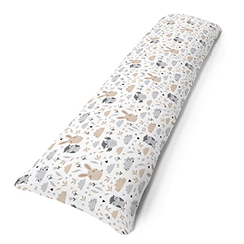 Amilian Seitenschläferkissen inkl. Füllung und Bezug: 150cm x 40cm, Stillkissen, Schwangerschaftskissen, Lagerungskissen Baby und Erwachsene, Pregnancy Pillow: Lichtung von Amilian