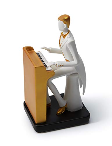 Amoy-Art Musik Figuren Geschenk Modern Skulptur Klavier Dekor Musiker Statue Wohnzimmer Kunst Polyresin Arts 22cm von HAUCOZE