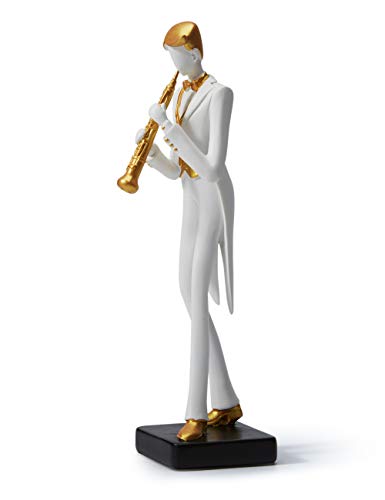 HAUCOZE Amoy-Art Musik Figuren Geschenk Modern Skulptur Musiker Dekor Oboe Statue Wohnzimmer Kunst Polyresin Arts 25cm von HAUCOZE
