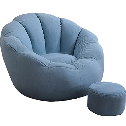 Amsg Bean Bag Sofas Protector, Ohne Füllung Indoor Bodenkissen Chair,Bean Bag Chair Sofa Couch Cover Für Erwachsene Und Kinder,Sky Blue,95x95x75cm von Amsg