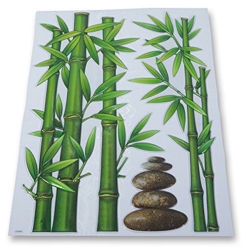 Amsinck+Sell Wandtattoo 3 D Bambus+Steine, Transparent von Amsinck & Sell