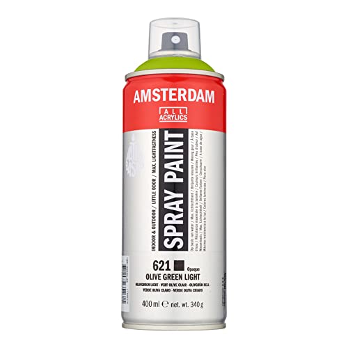 AMSTERDAM Spray Paint, 400 ml Dose, 621 Olivgrün hell von Amsterdam