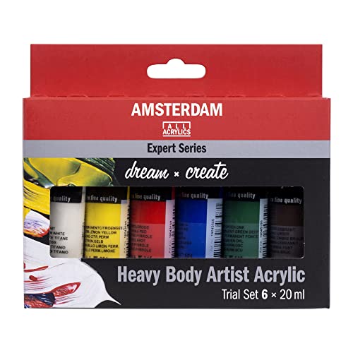 Amsterdam Expert Series Acrylfarbe Set | Probierset (6 x 20 ml Tuben) | Professionelle Acrylfarbe | Künstlerfarbe von Amsterdam