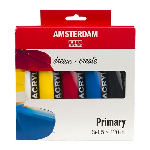 Amsterdam Standard Serie Acrylfarbe Primärset | 5 x 120 ml (17791905) von Amsterdam