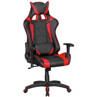 Bürostuhl SCORE Leder-Optik Schwarz / Rot Schreibtischstuhl Chefsessel Gaming Chair Drehstuhl Sport von Amstyle